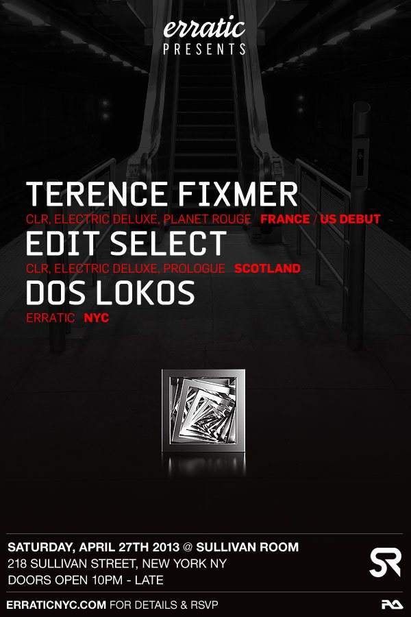Erratic presents: Terence Fixmer (Edlx, CLR) + Edit Select (Edlx, Prologue) - フライヤー裏