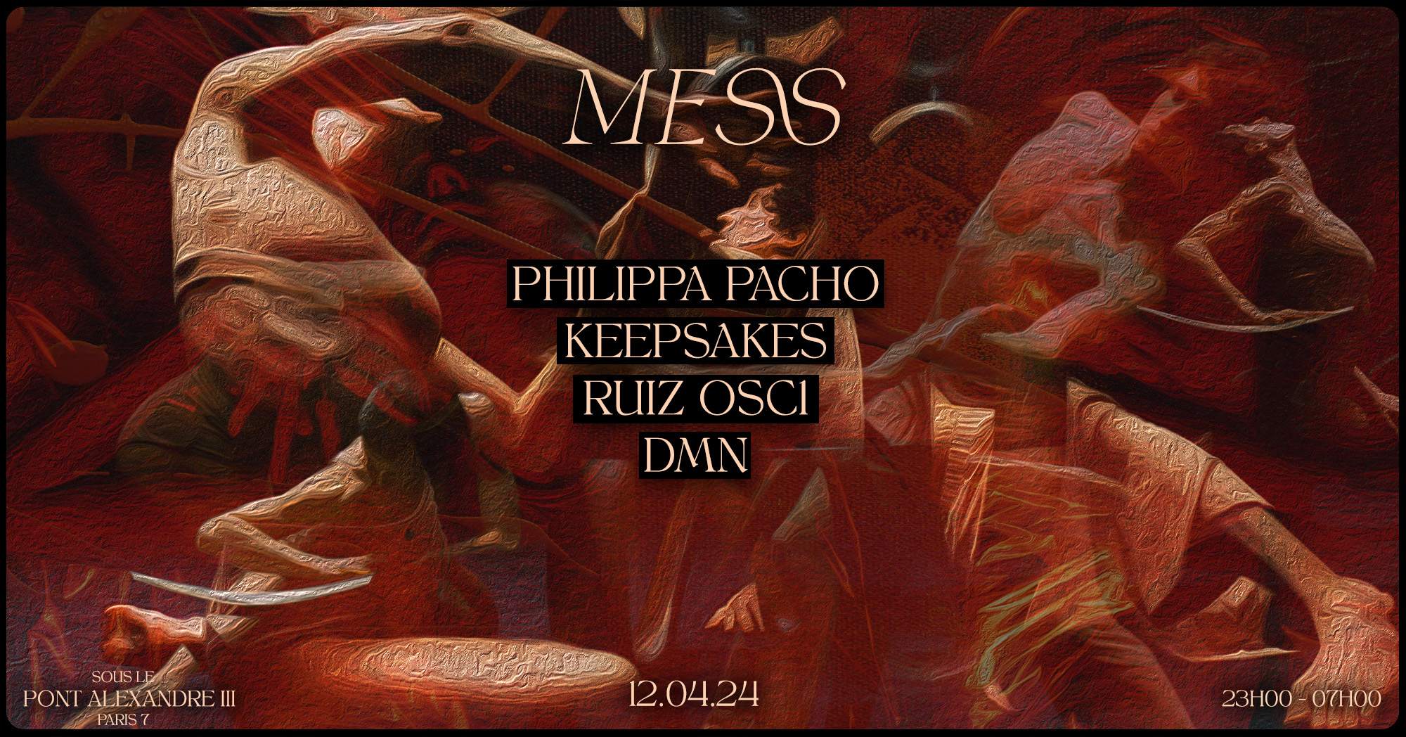 MESS // Philippa Pacho -Keepsakes -RUIZ OSC1 -DMN - フライヤー表