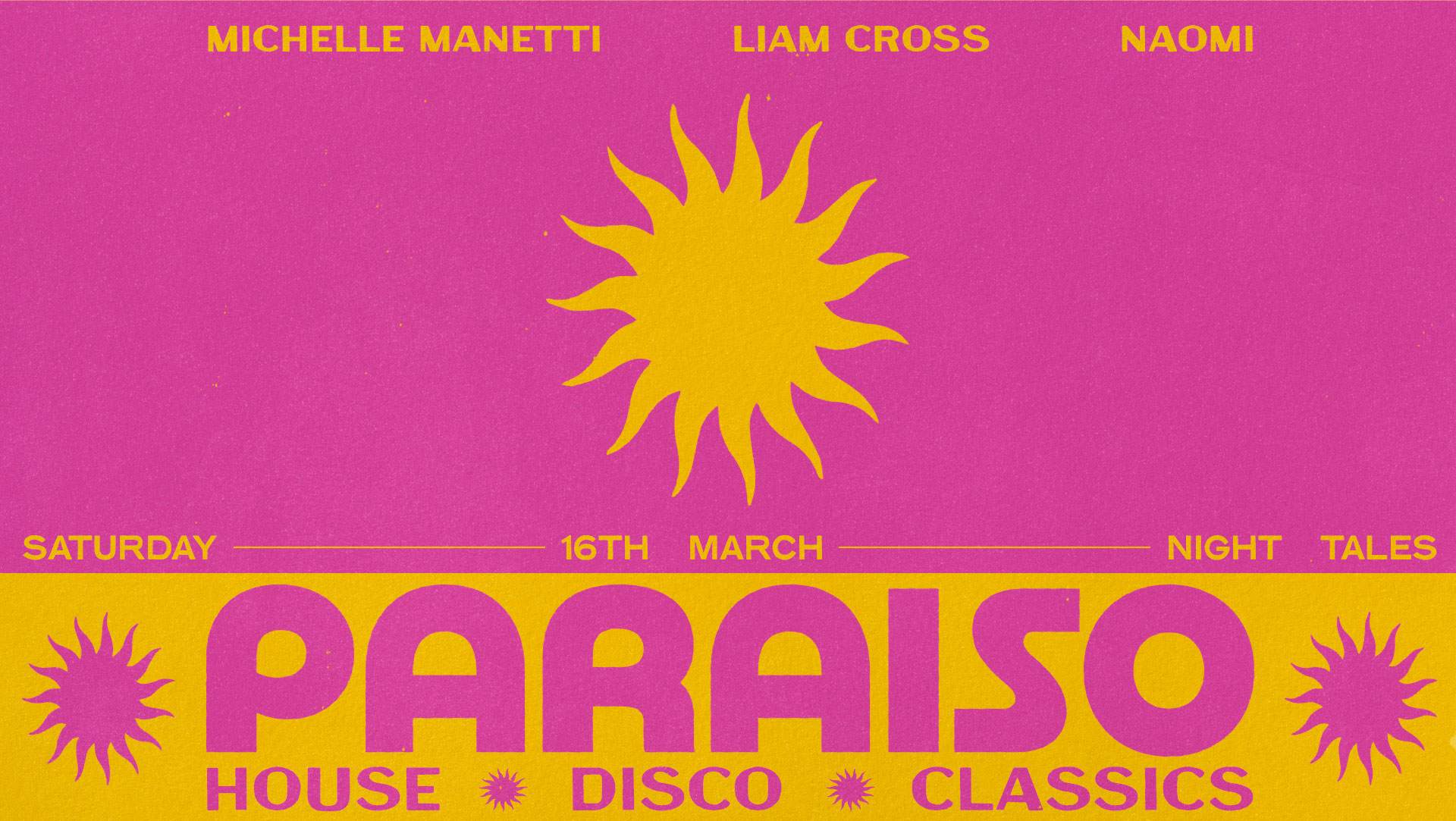 Paraiso: House, Disco, Classics - フライヤー表