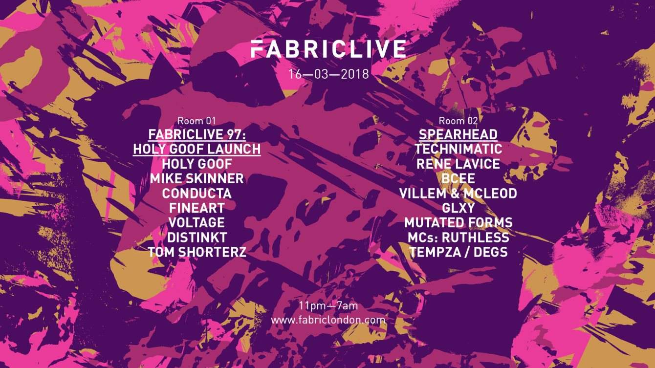 FABRICLIVE 97: Holy Goof Launch x Spearhead with Technimatic - Página frontal