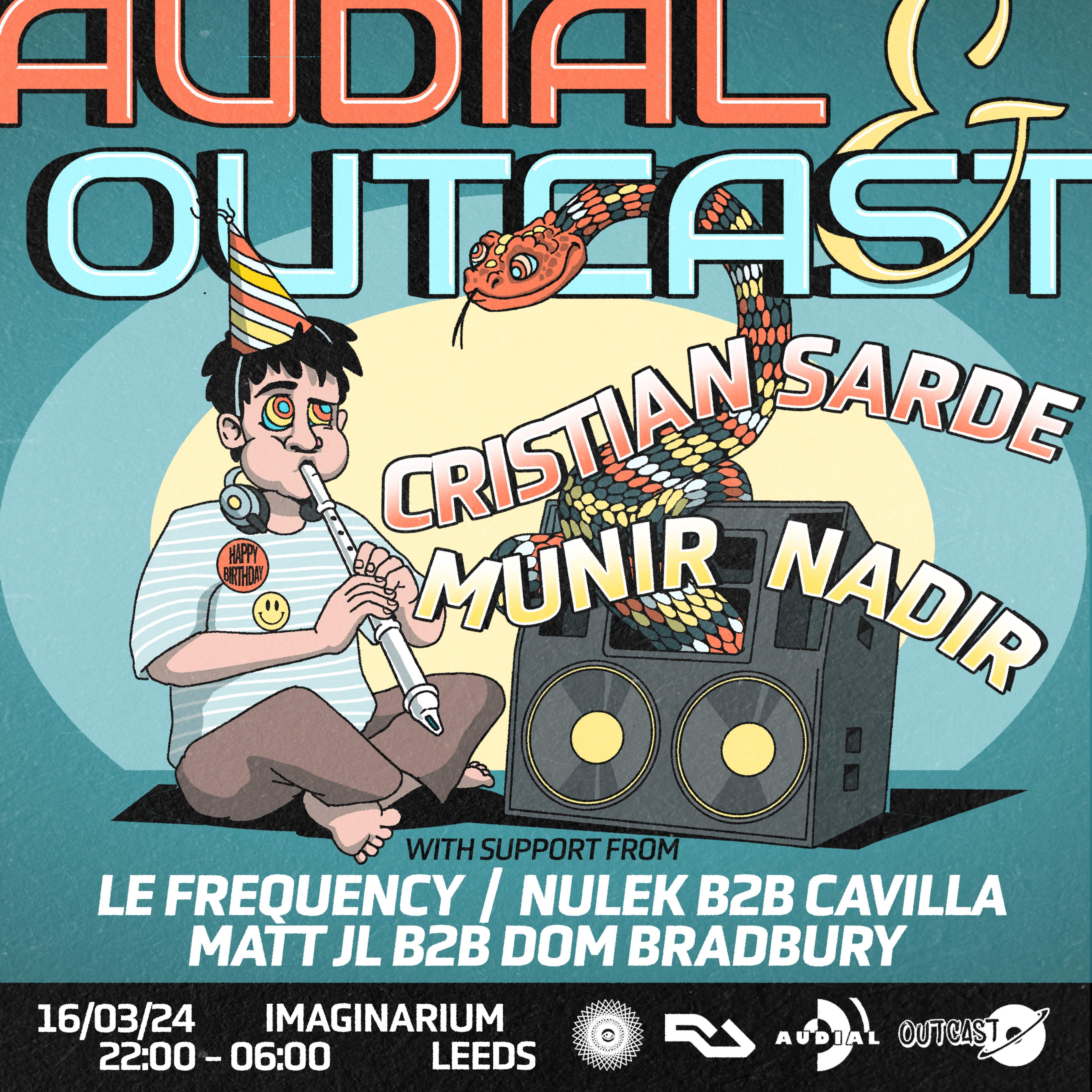 Audial x Outcast Torino presents Cristian Sarde & Munir Nadir - フライヤー表