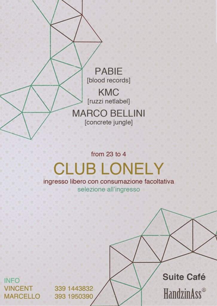 Club Lonely - Opening Party - フライヤー裏