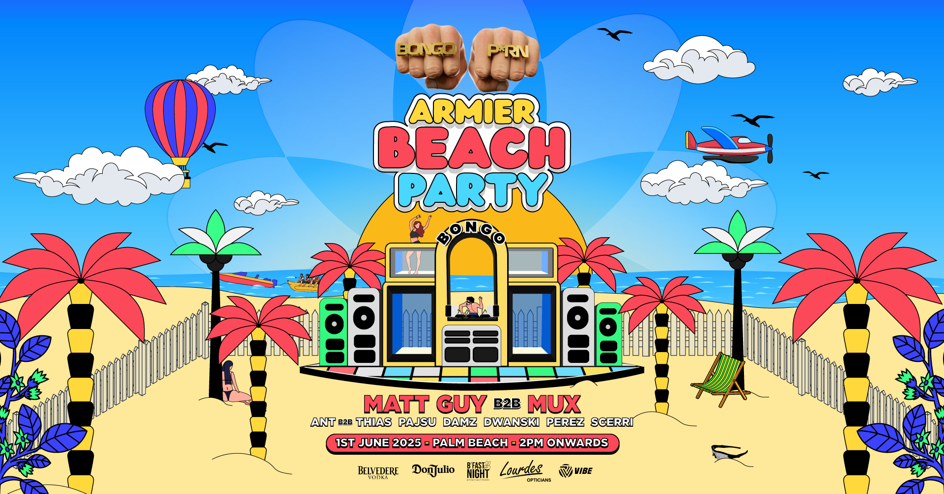 BONGO PORN - ARMIER BEACH PARTY - FT Matt Guy at Palm Beach Malta, Malte