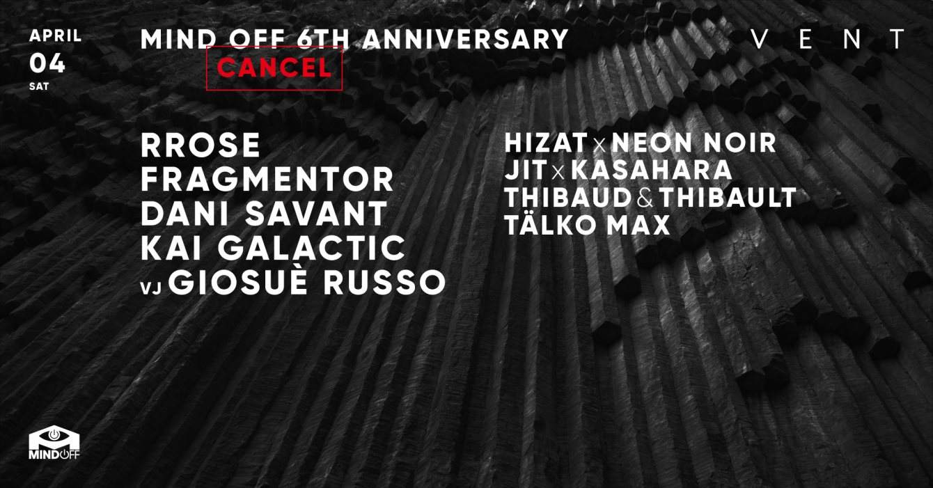 [CANCELLED] Rrose at Mind Off 6th Anniversary - Página frontal