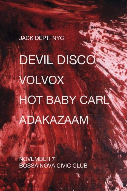 Jack Dept. NYC  Devil Disco, Volvox, HOT Baby Carl - Página frontal