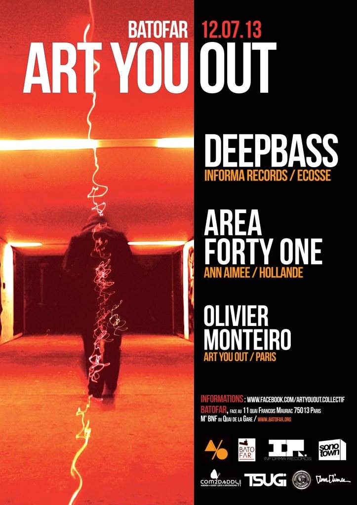 Art You Out with Deepbass and Area Forty One - Página frontal