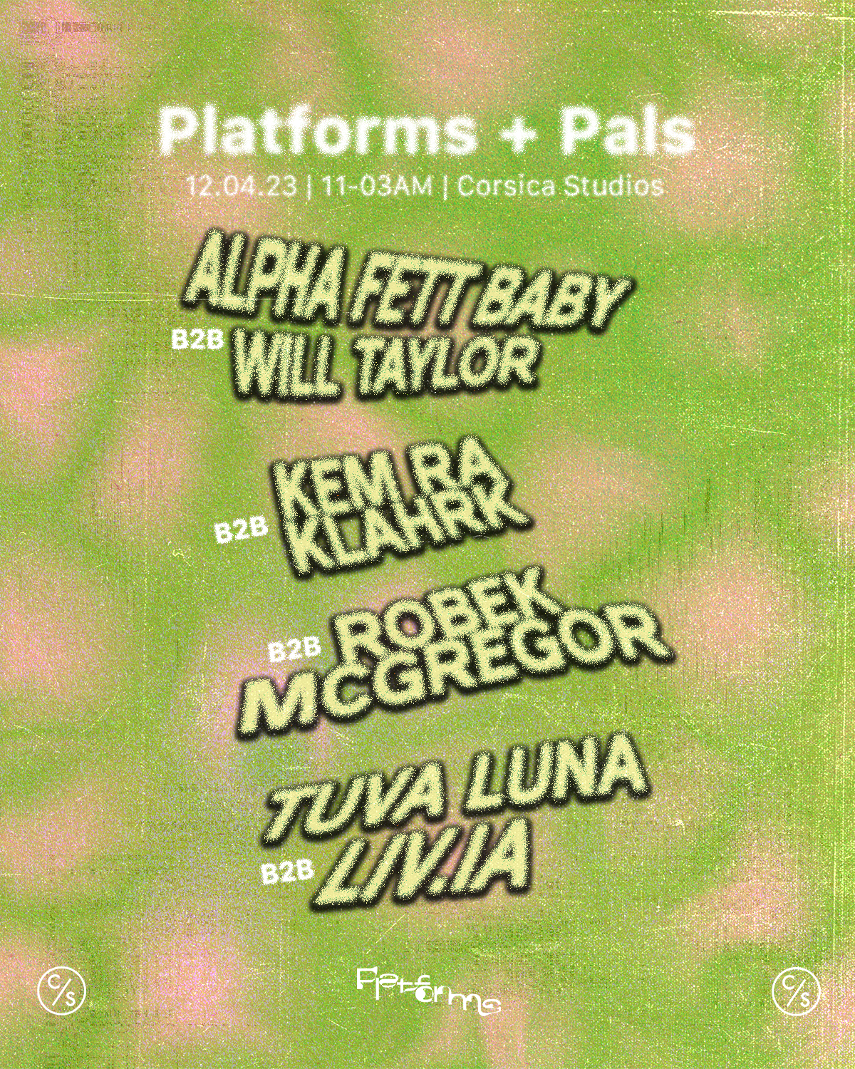 Platforms + Pals - フライヤー裏