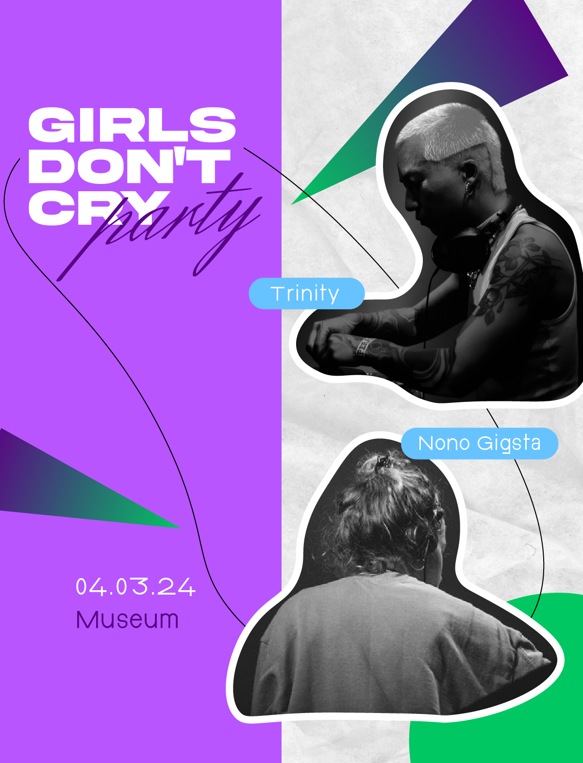 Girls Don't Cry Party #21: Nono Gigsta x Trinity - フライヤー表