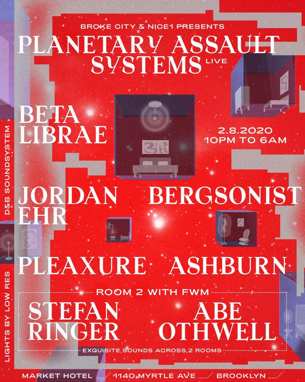 Planetary Assault Systems (Live) / Beta Librae / Stefan Ringer / Bergsonist and Friends - フライヤー表