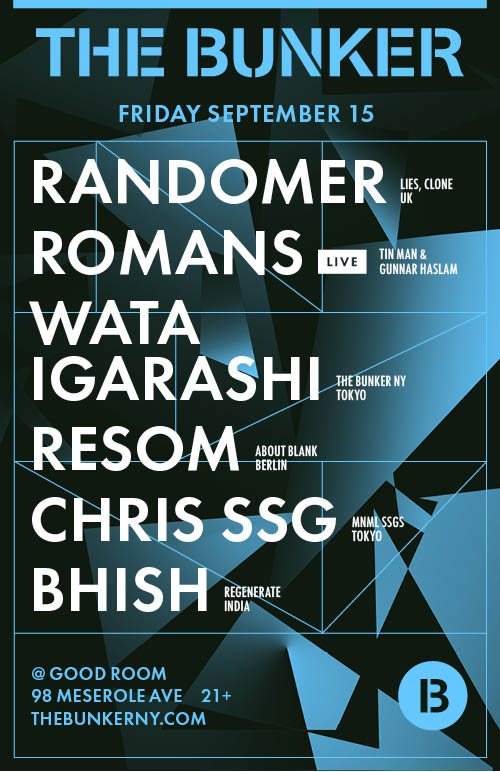 The Bunker with Randomer, Romans, Wata Igarashi, Resom, Chris SSG, Bhish - Página trasera