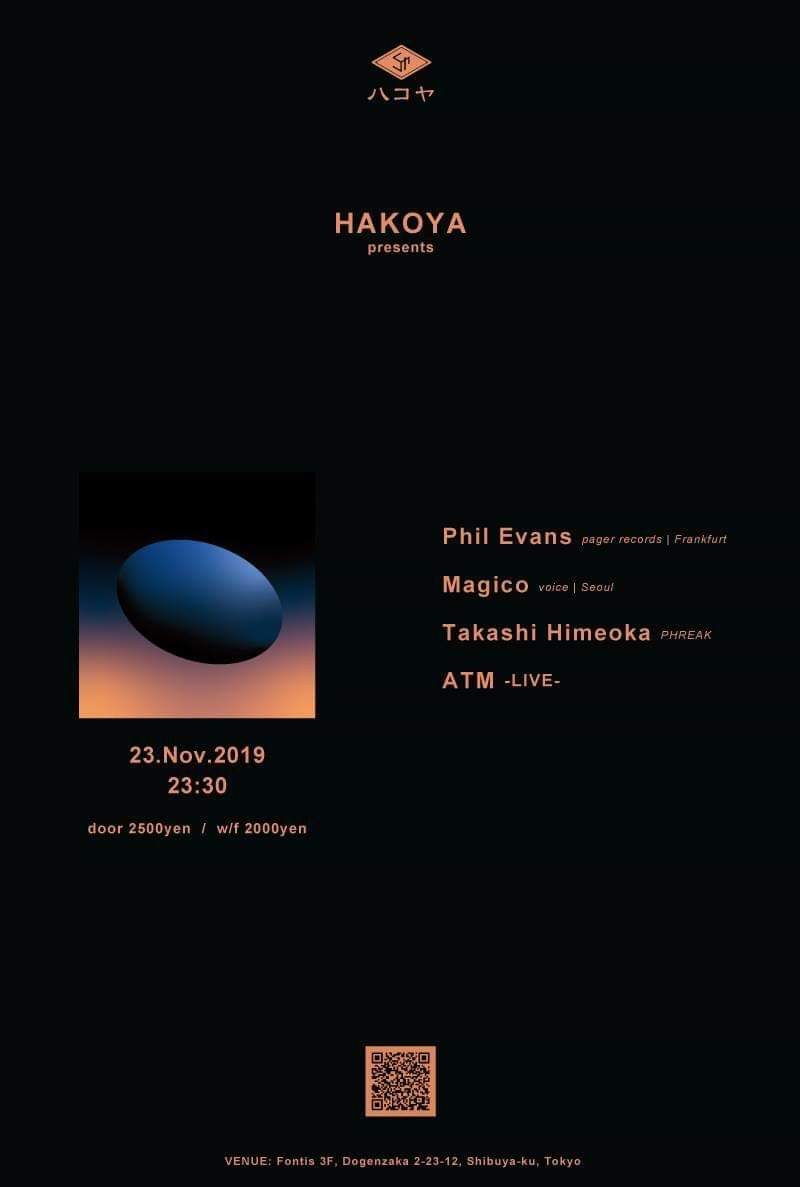 Hakoya presents Phil Evans, Magico - フライヤー裏