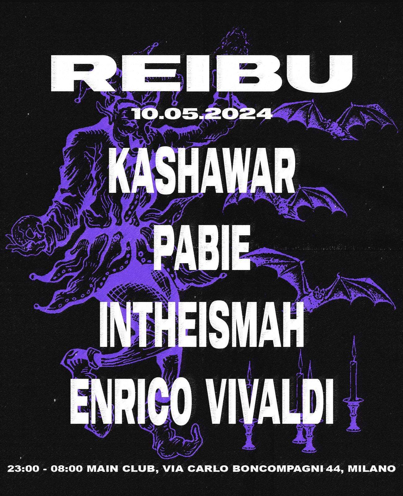 REIBU w// Kashawar, Pabie, Intheismah, Enrico Vivaldi - フライヤー表