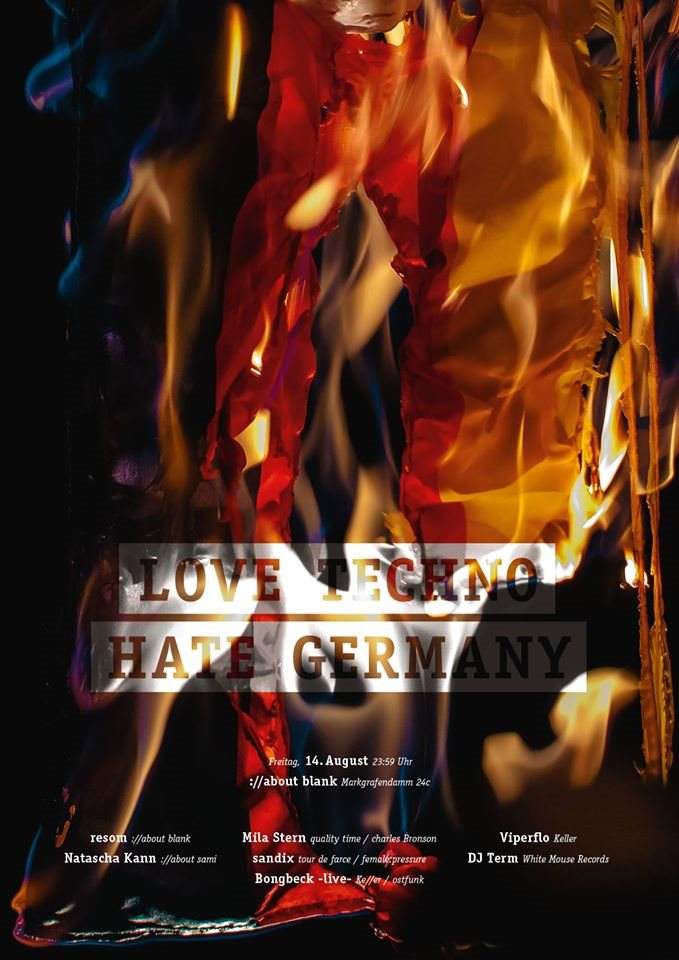 Love Techno - Hate Germany - Página frontal