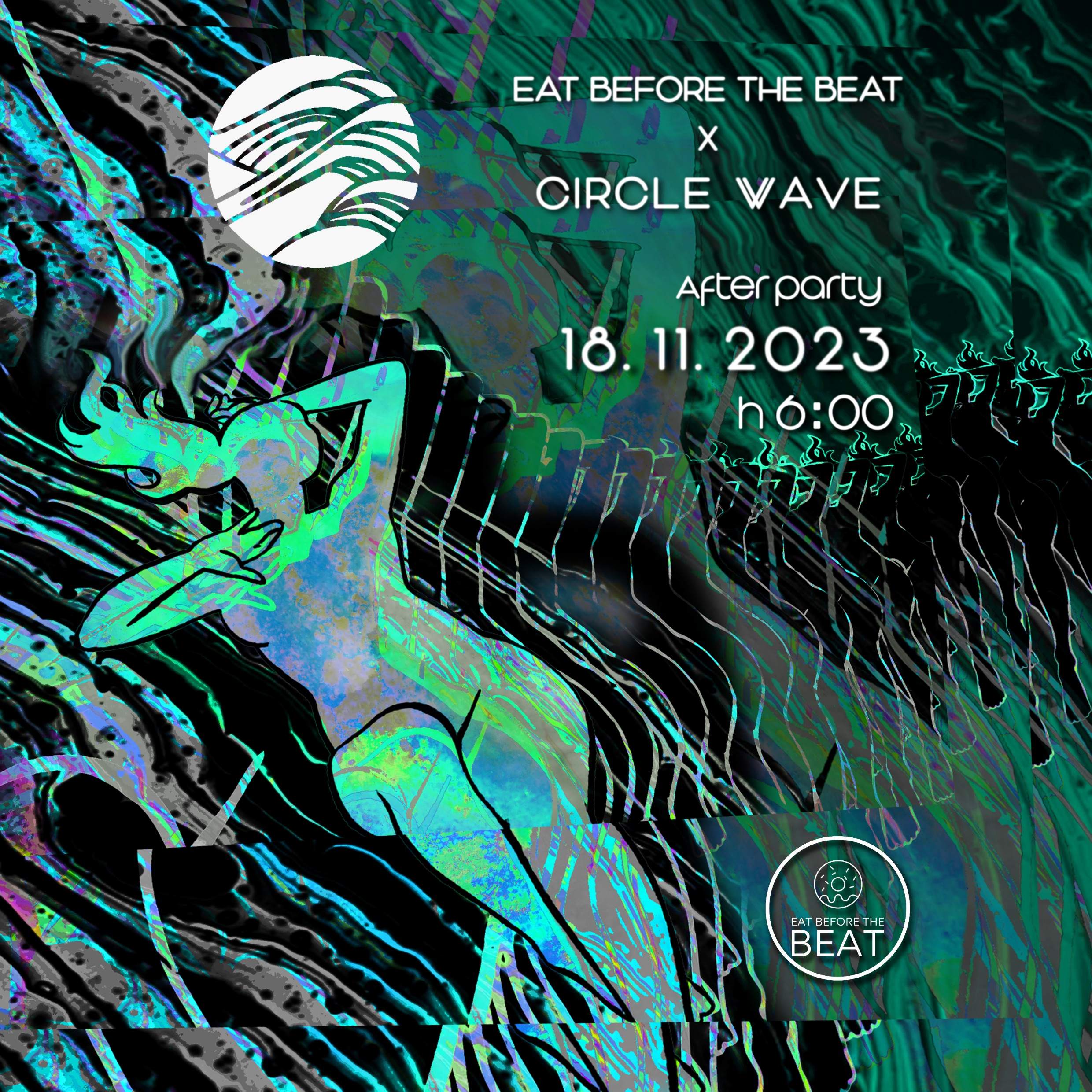 Eat before the beat x Circle Wave after party - Página frontal