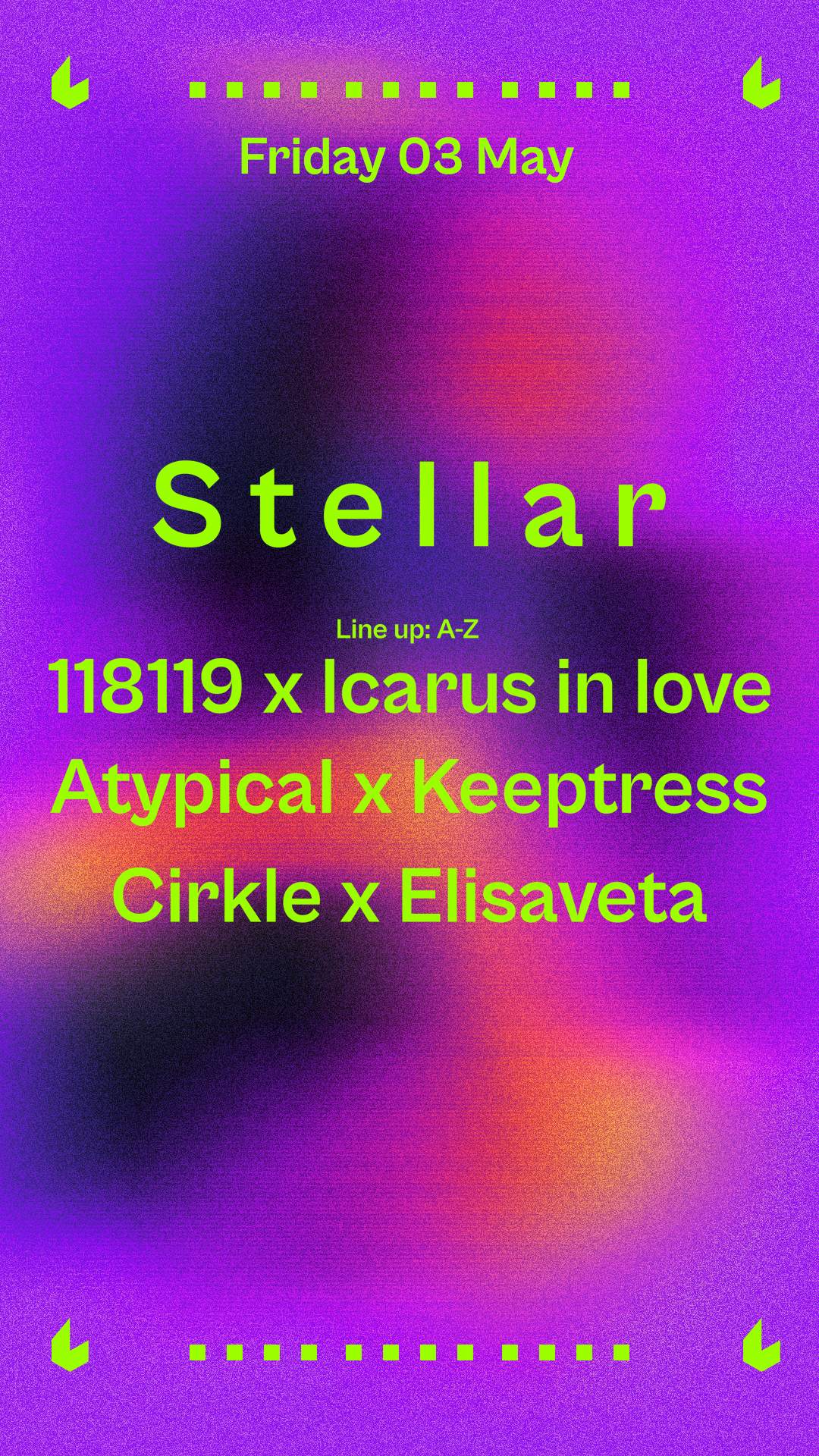SIX D.O.G.S: STELLAR with Cirkle x ELISAVETA · Atypikal x Keeptress · 118119 X Icarus in love - Página frontal