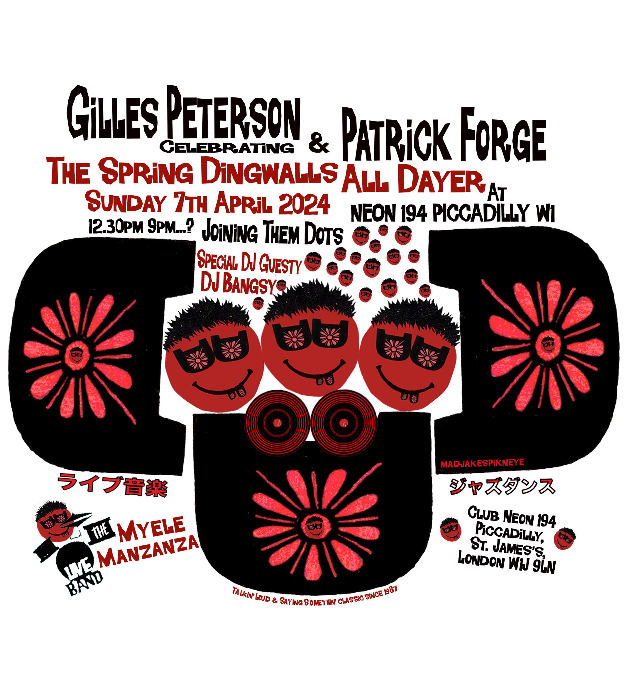 Gilles Peterson + Patrick Forge Celebrate SPRING Dingwalls@Neon194 - Página frontal