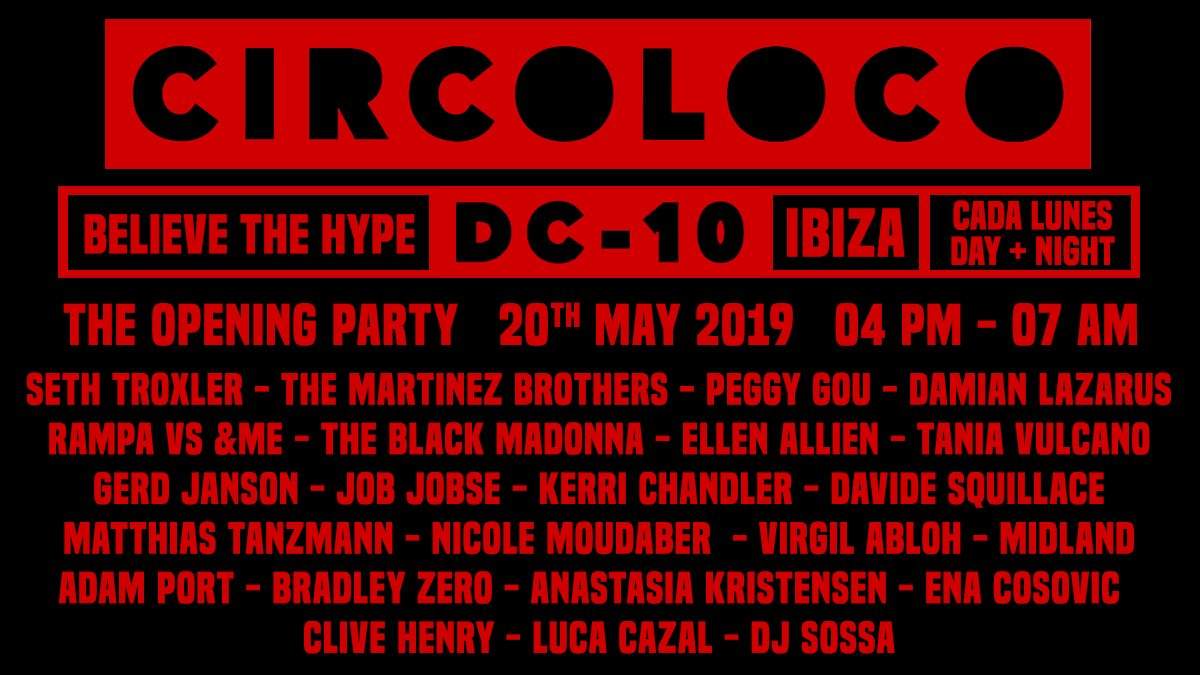 Circoloco Ibiza Opening Party 2019 - Página frontal