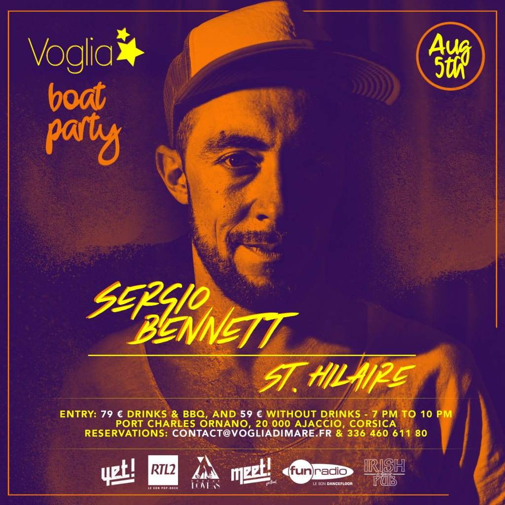 Voglia Sunset Boat Party with Sergio Bennett - フライヤー表