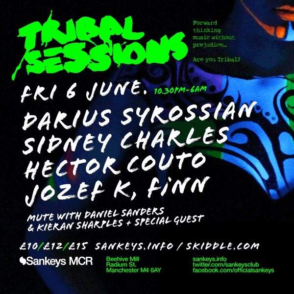 Tribal Sessions – Darius Syrossian, Sidney Charles, Hector Couto, Jozef K, Finn - フライヤー表