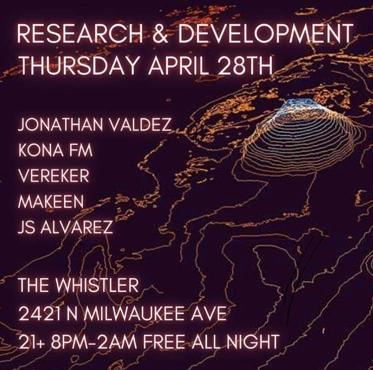 Research & Development feat. Johnathan Valdez - Kona FM - Vereker - Makeen - JS Alvarez - Página frontal