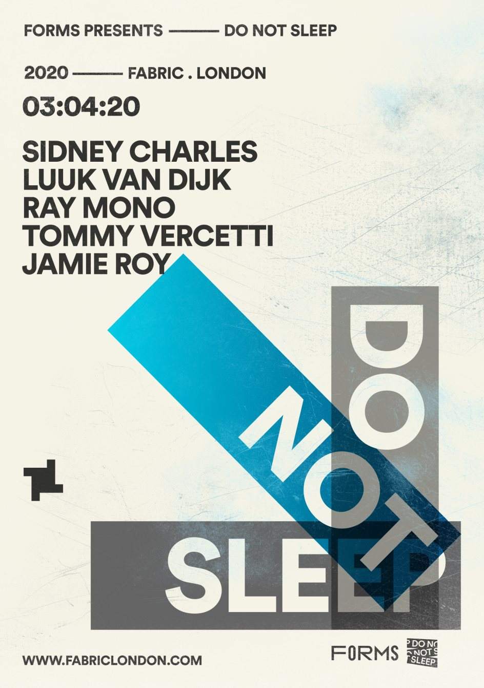 [CANCELLED] Forms x Do Not Sleep with Sidney Charles & Luuk Van Dijk - Página trasera