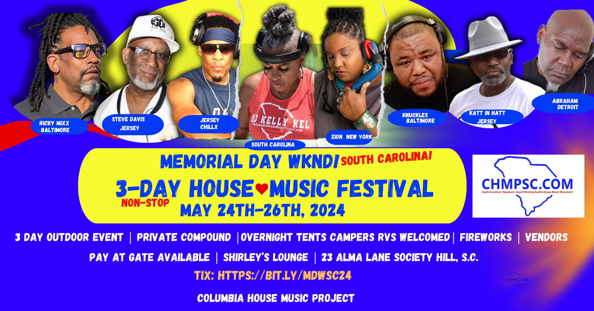 3 Day House Music Festival South Carolina - Página frontal