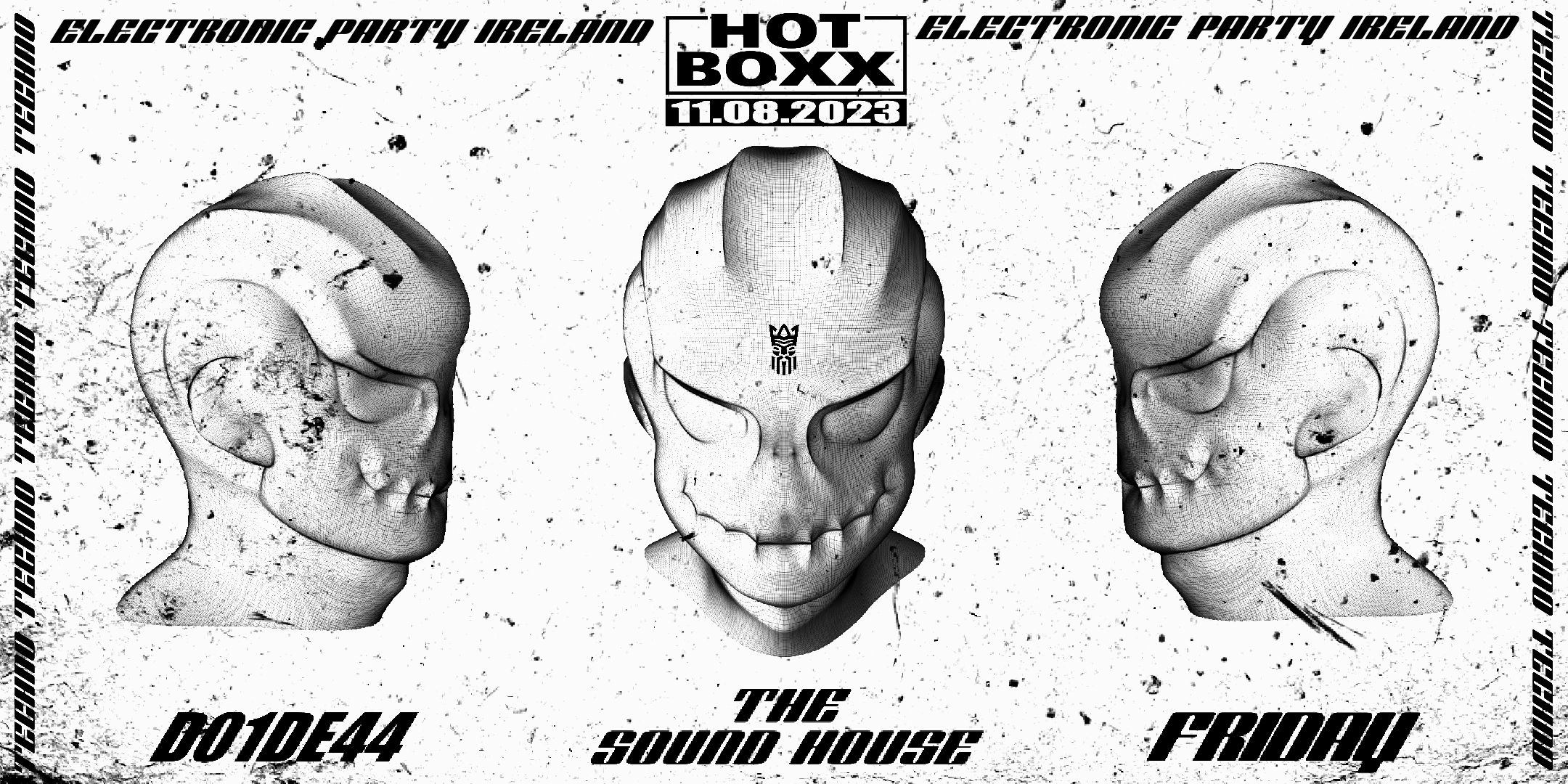 Techno Cage Rave: HOTBOXX - Aug 11th - フライヤー裏