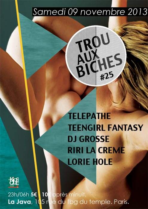 Trou Aux Biches w. Telepathe, Teengirl Fantasy, DJ Grosse - Página frontal