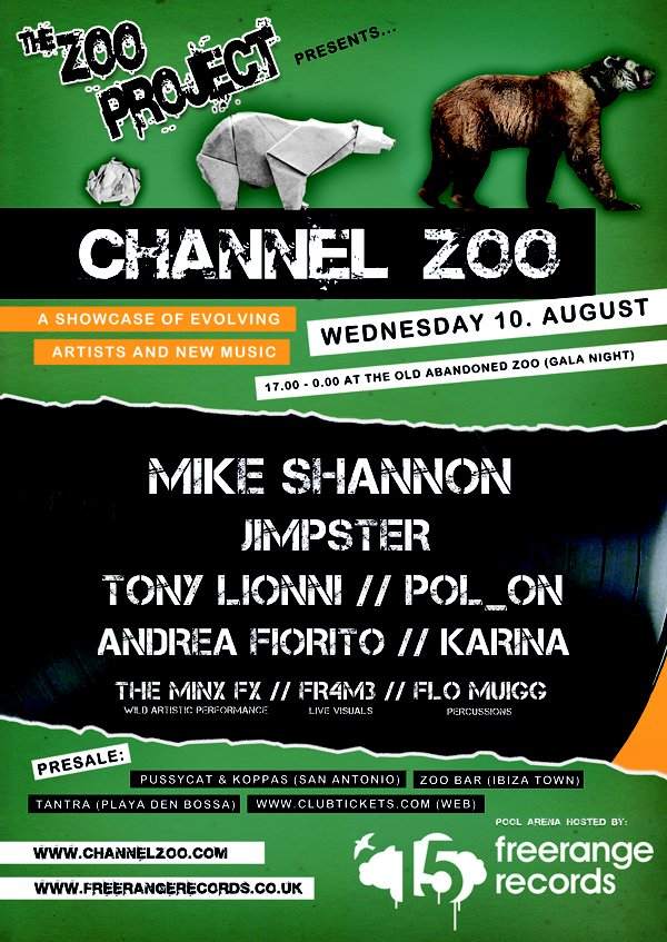 The Zoo Project presents Channel Zoo featuring 15 Years Of Freerange Records: Jimpster, Tony Lionni, Pol_on, Mike Shannon, Andrea Fiorito - Página frontal