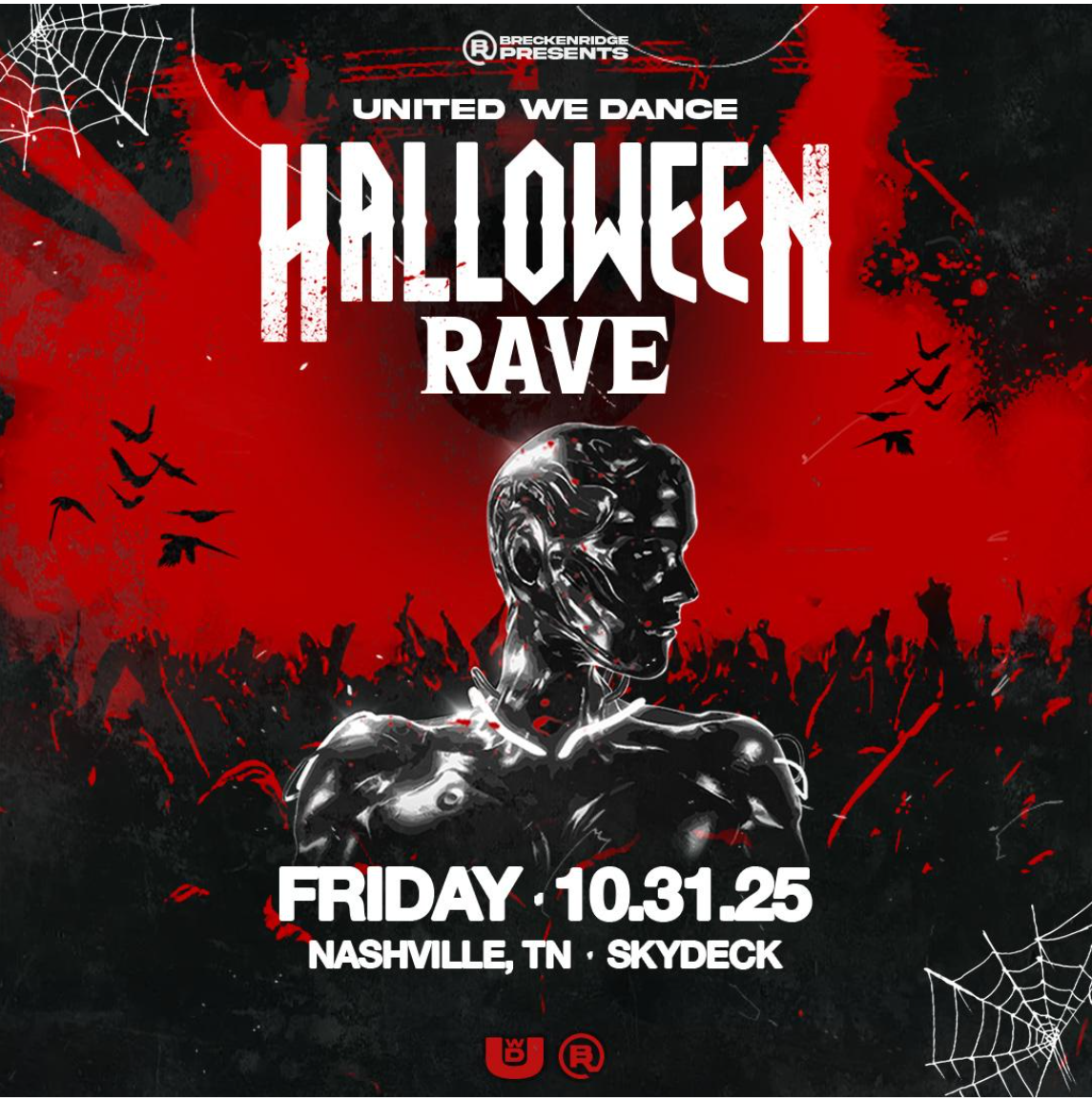 United We Dance: Halloween Rave at Skydeck on Broadway, Nashville