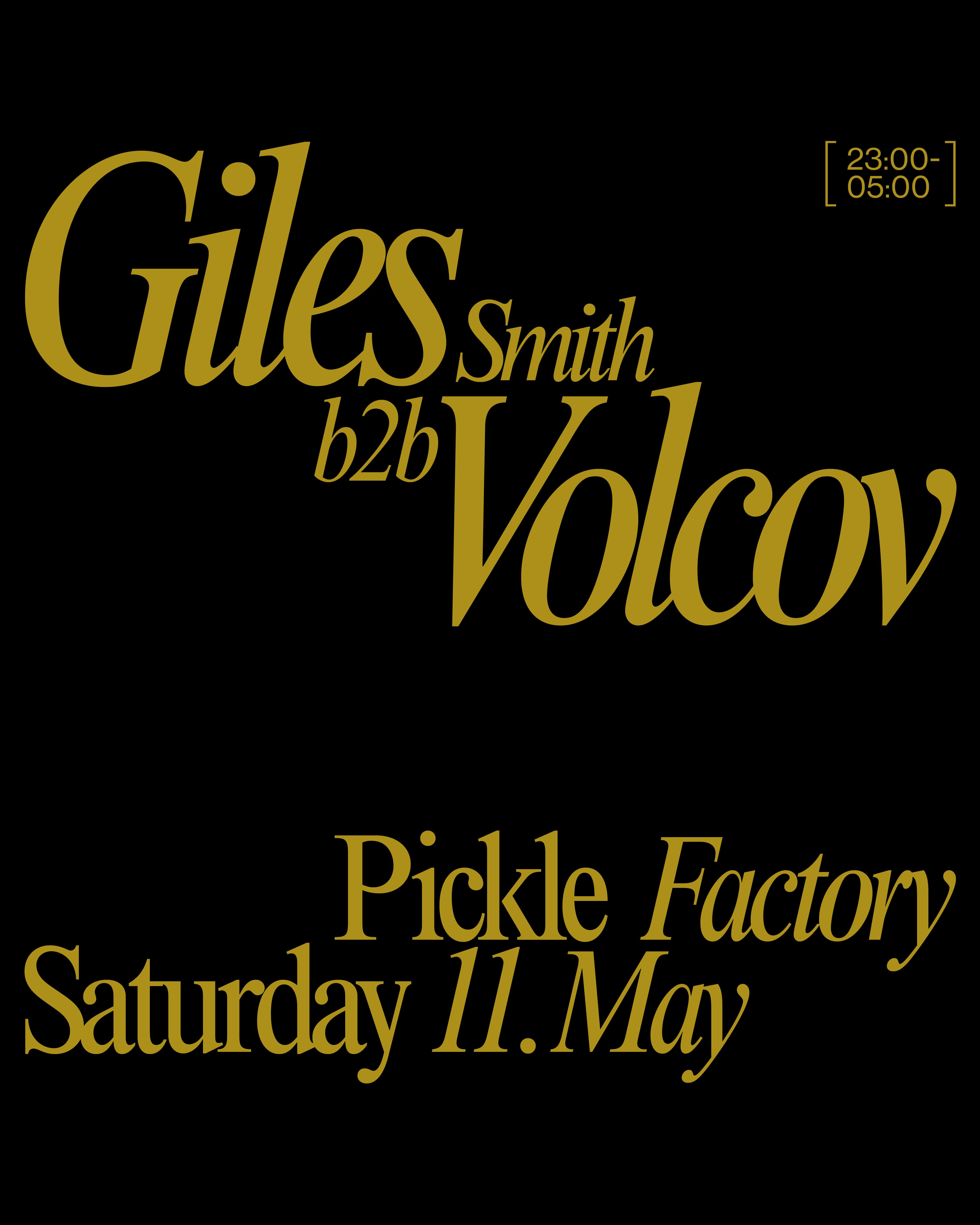Giles Smith b2b Volcov - フライヤー表