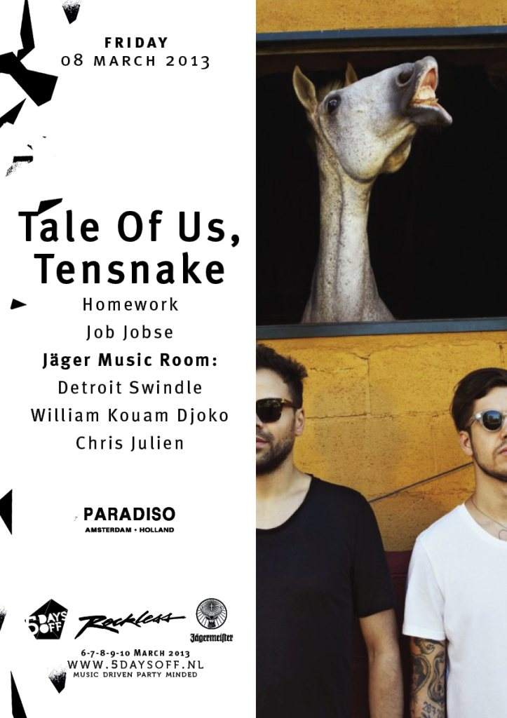 5 Days Off Day 3: Tale Of Us, Tensnake e.a - Página frontal