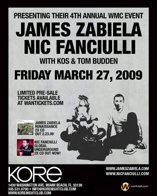 Jamez Zabiela & Nic Fanciulli - 4th Annual WMC Event - Página frontal