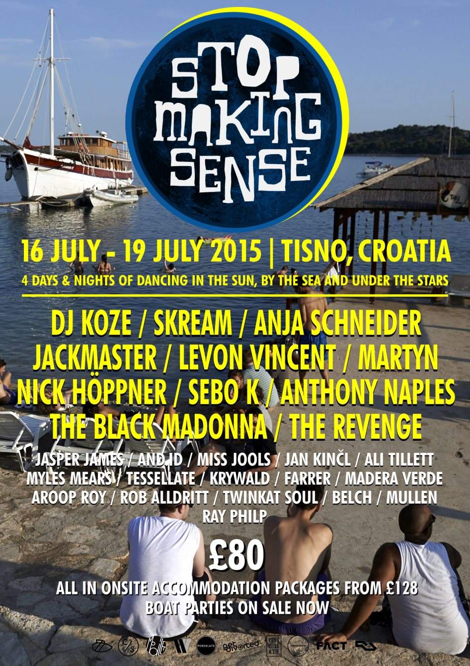 Stop Making Sense - Sub Club - Sunset Boat Party - Página trasera