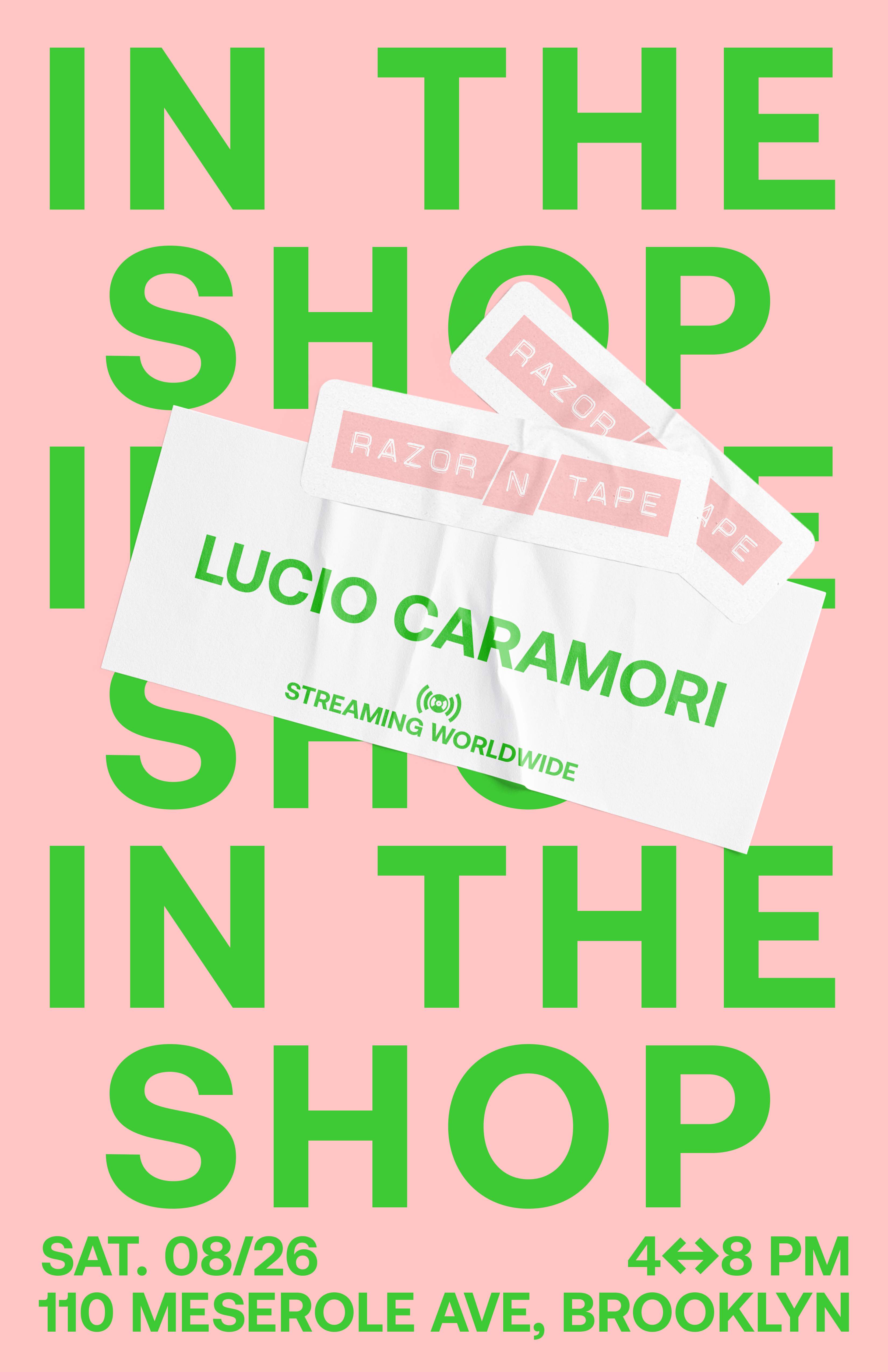 In The Shop: Lucio Caramori - Página frontal