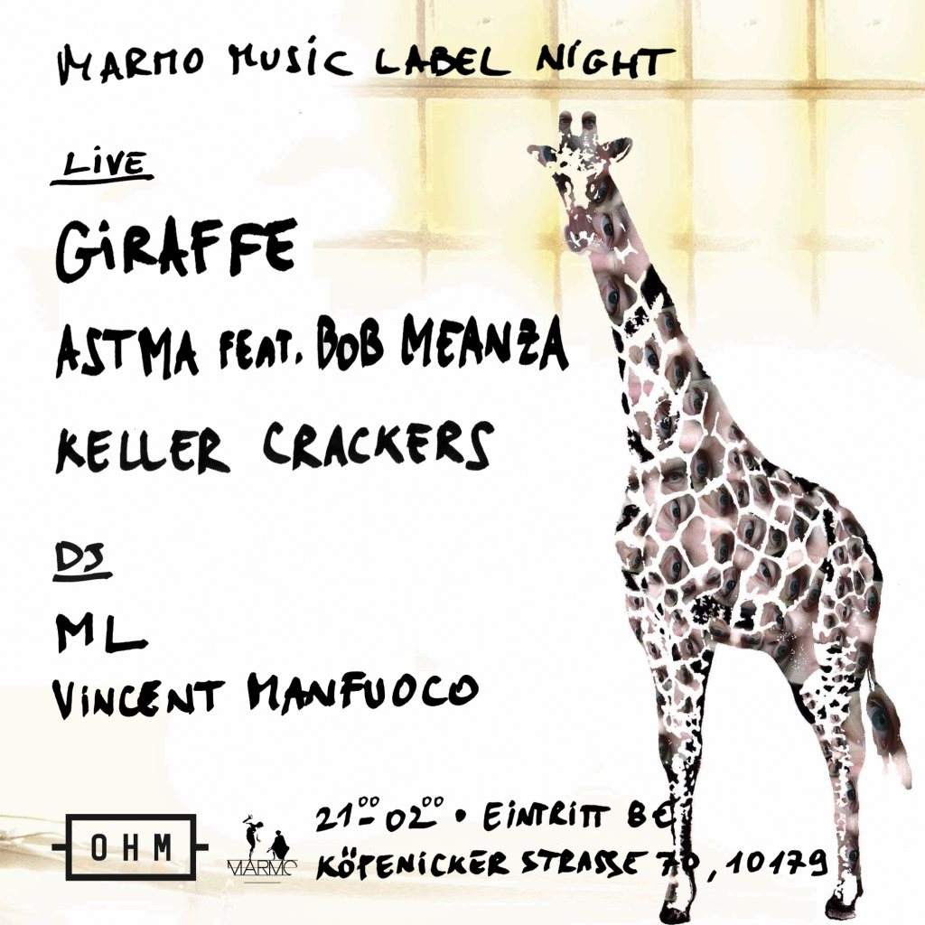 Marmo Music Label Showcase with Giraffe Live - フライヤー裏