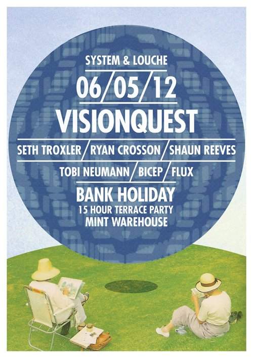 System & Louche Terrace Party: Visionquest, Tobi Neumann & Bicep - フライヤー表