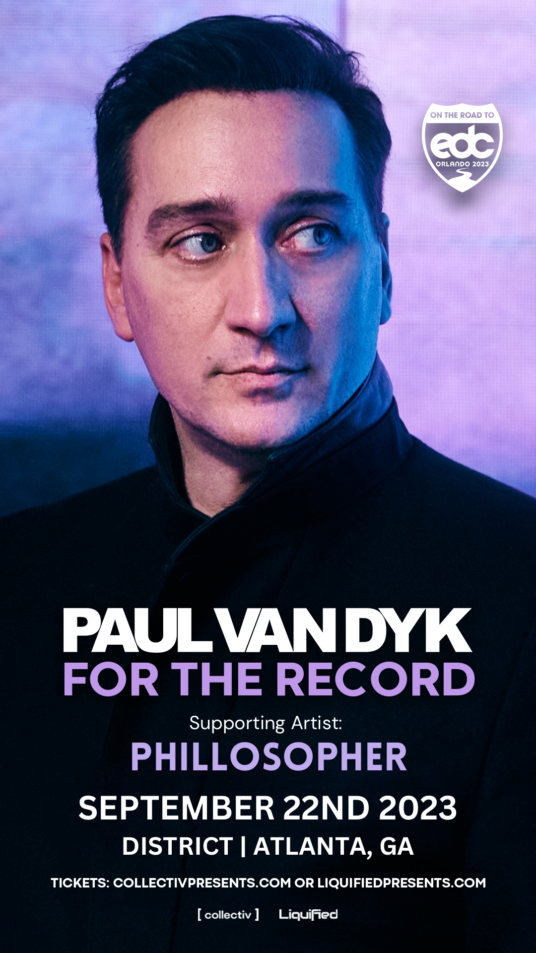 Paul Van Dyk: For The Record Tour - フライヤー表