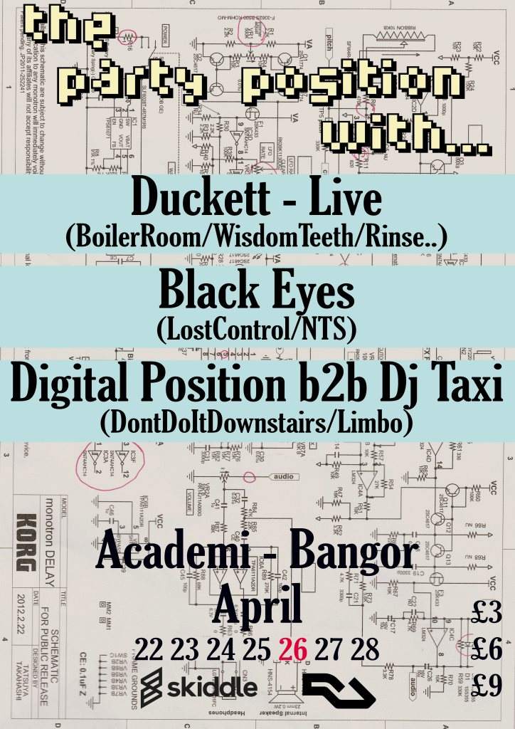 The Party Position W/ Duckett (Live), Black Eyes, Digitalposition b2b Dj Taxi - Página frontal