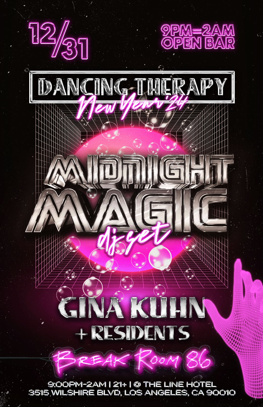 DANCING THERAPY: NEW YEAR '24 feat. Midnight Magic DJ SET - フライヤー裏
