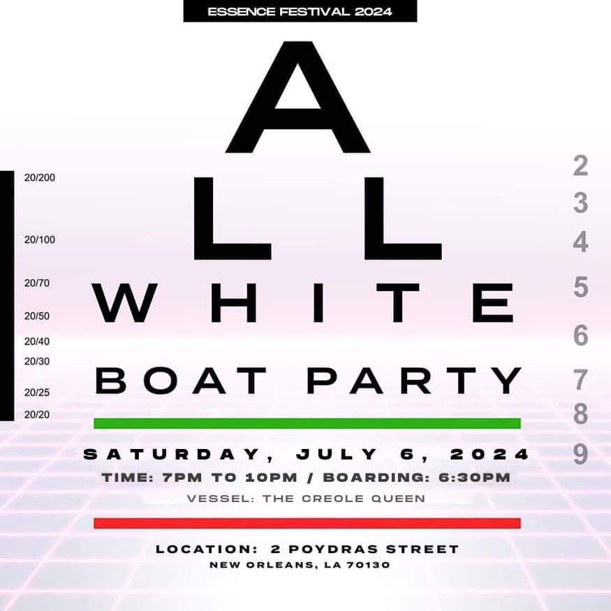 Essence Festival All White Boat Party - Página trasera