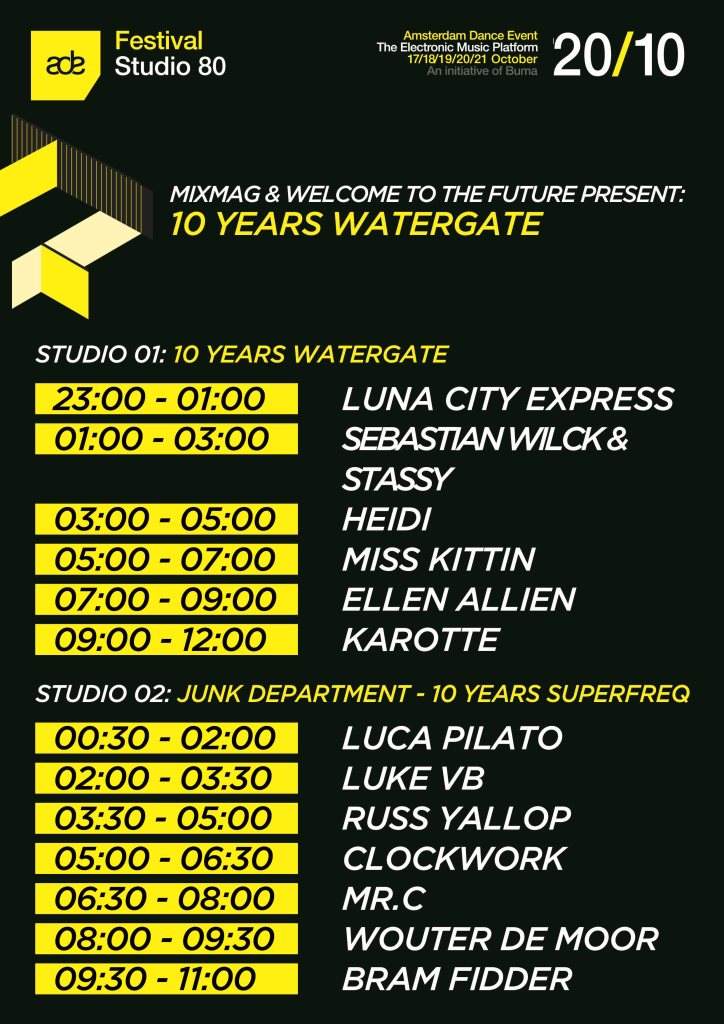 Mixmag & Wttf present: 10 Years Watergate - ADE Special - Página trasera