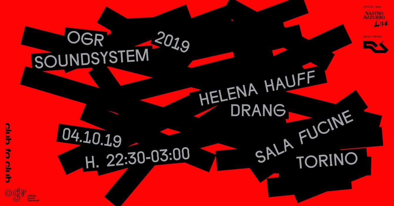 OGR Soundsystem: Helena Hauff and Drang - Página frontal