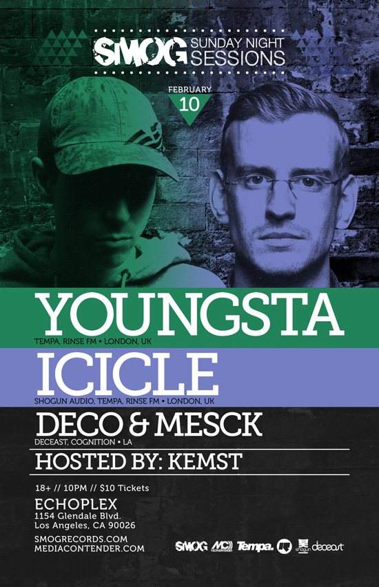 Smog Sunday Night Sessions with Youngsta, Icicle - Página frontal