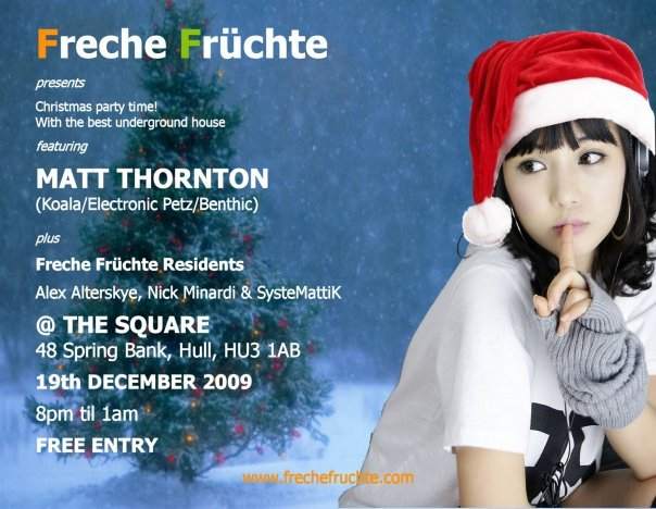 Freche Früchte - Christmas Party with Matt Thornton - フライヤー裏