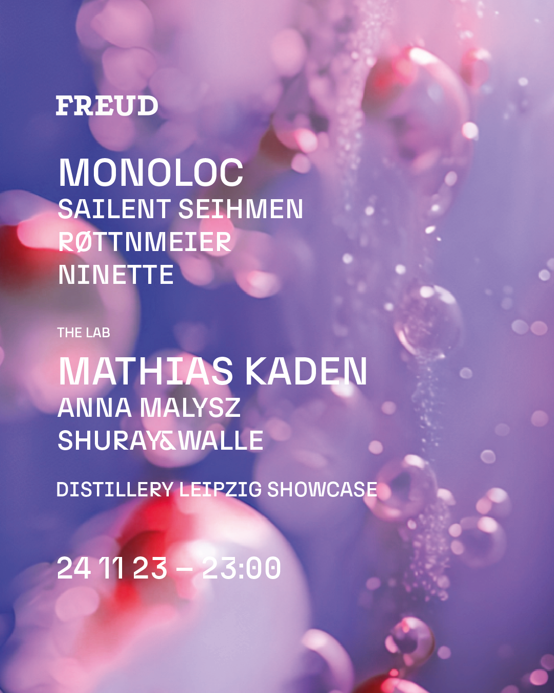 DISTILLERY with Mathias Kaden, Monoloc u.v.m. at FREUD Club - フライヤー表