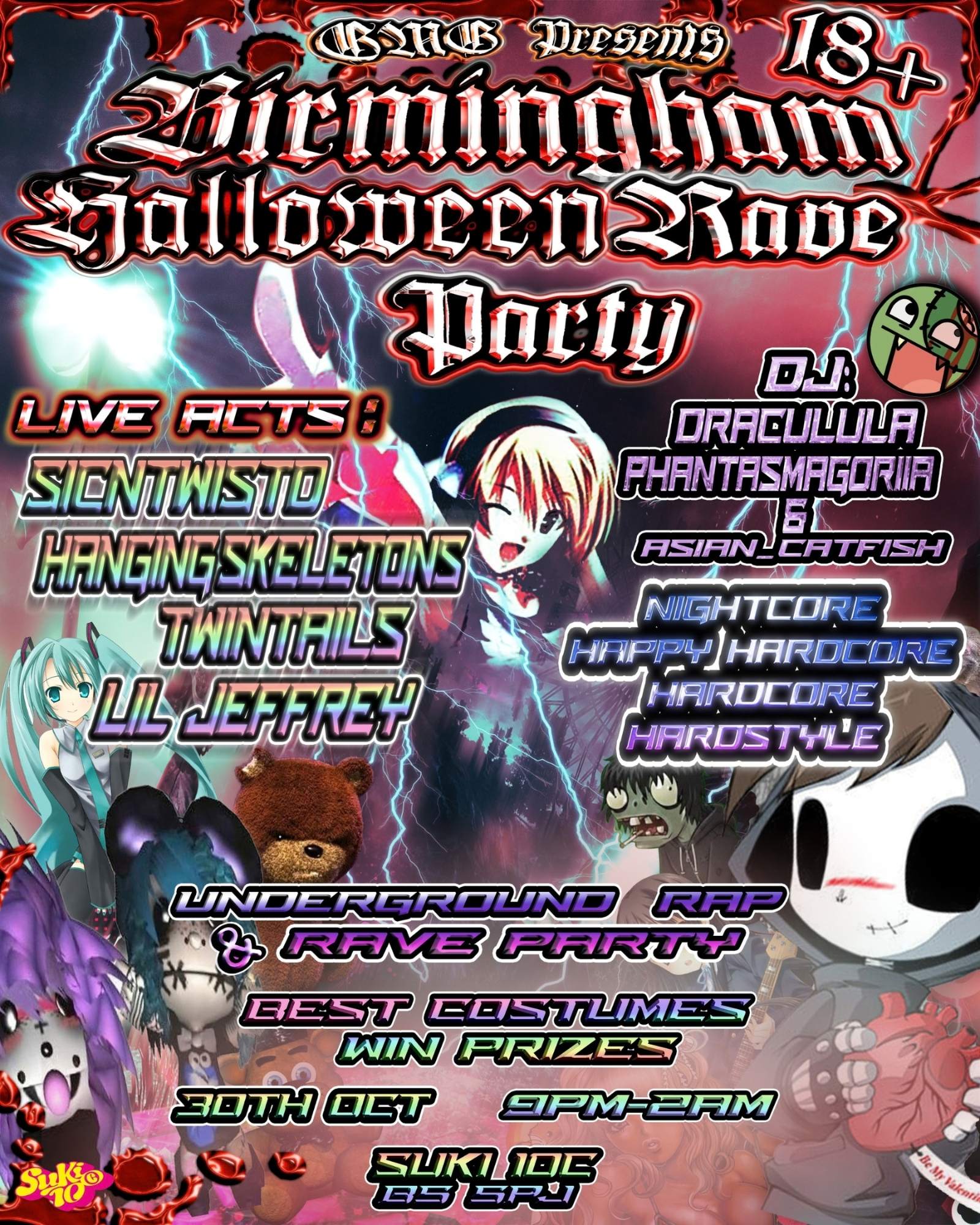 Birmingham Halloween Rave Party at Suki10c, Birmingham · Tickets