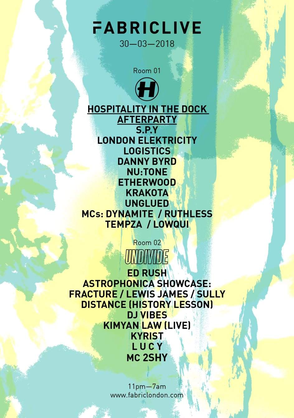 FABRICLIVE: Hospitality in the Dock Afterparty x Undivide - Página trasera