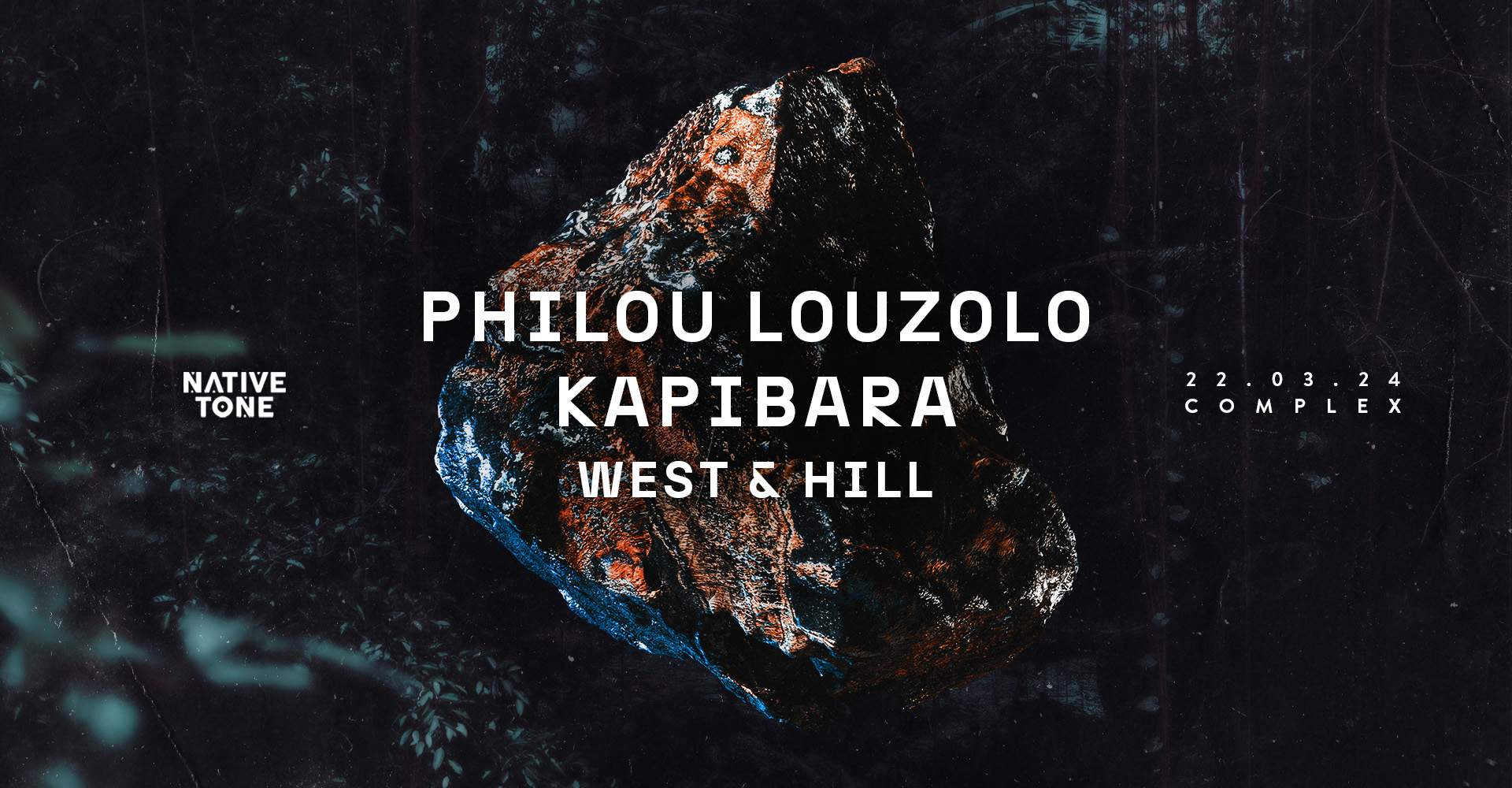Native Tone presents Philou Louzolo / Kapibara / West & Hill - フライヤー表