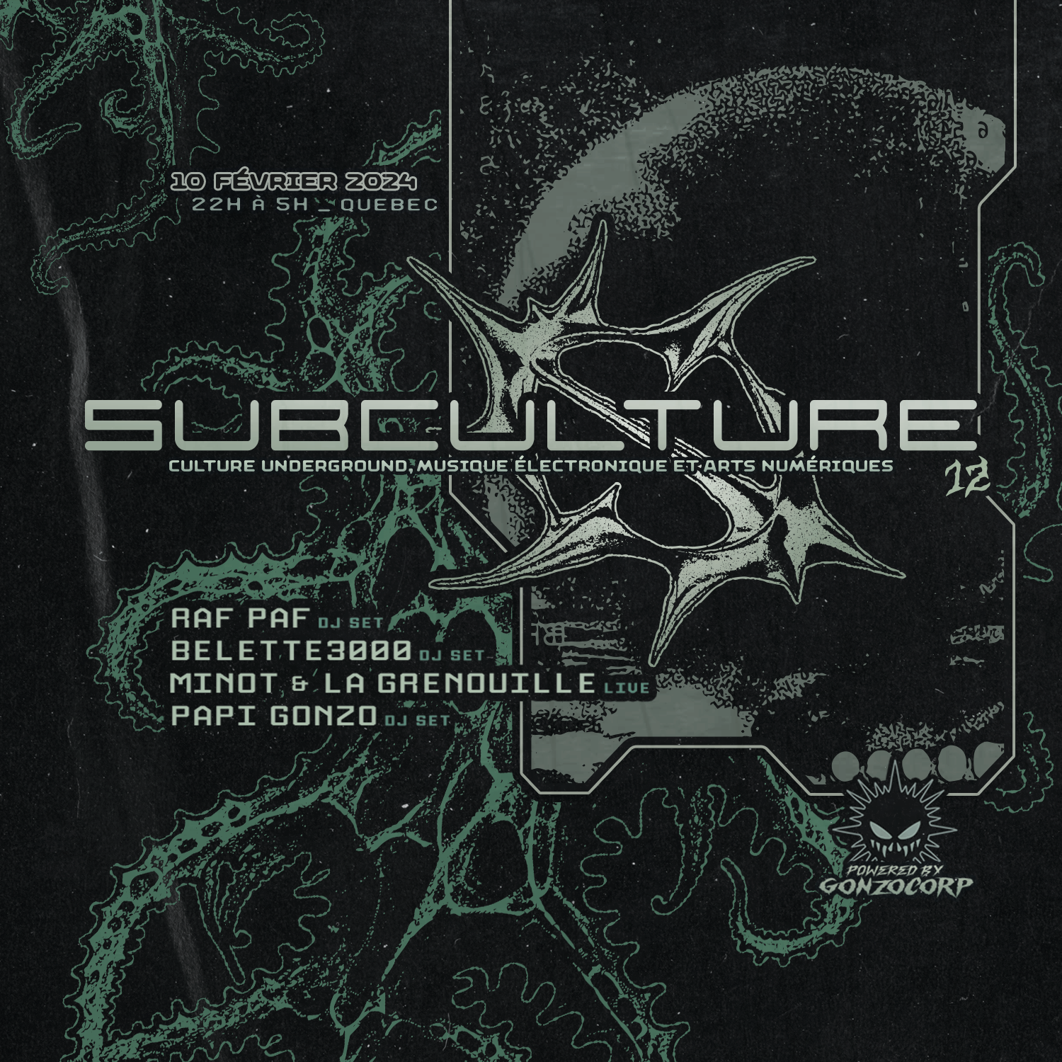 SUBCULTURE XII - フライヤー表